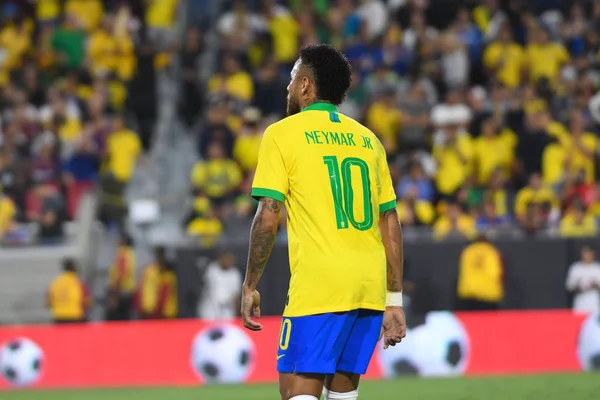 Jugador de fútbol brasileño Neymar Jr, durante International Friendly — Foto de Stock