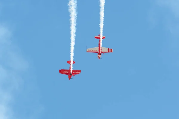 Equipo Oracle Sean D.Tucker y Jessy Panzer durante el Miramar Ai —  Fotos de Stock