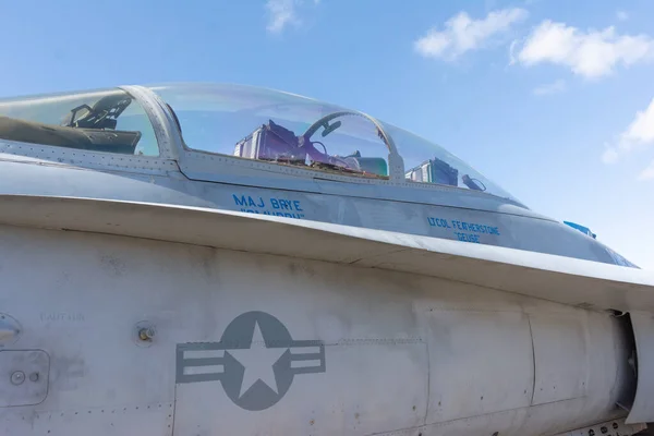 Outside Cockpit fighter aircraft during the Miramar Air Show — Stock Photo, Image