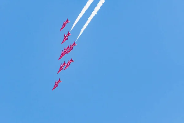 Η Royal Air Force Aerobatic Team Βέλη κατά τη διάρκεια της Miramar Air — Φωτογραφία Αρχείου