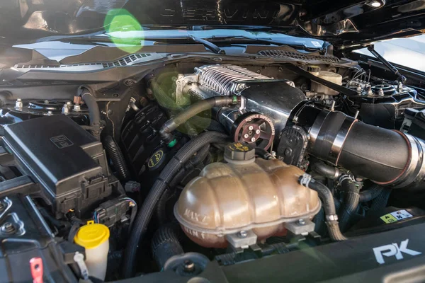 Ford Mustang in mostra durante Galpin car show . — Foto Stock