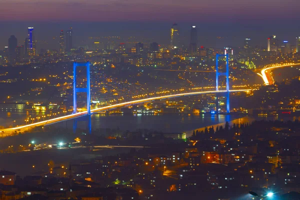 Puente Del Bósforo Skyline Estambul — Foto de Stock