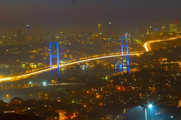 Ponte Sul Bosforo Skyline Istanbul — Foto Stock