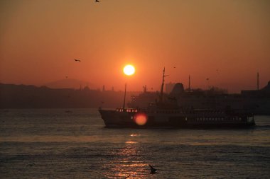 Boğaz ve galata Kulesi istanbul City, Türkiye'nin görünümünü
