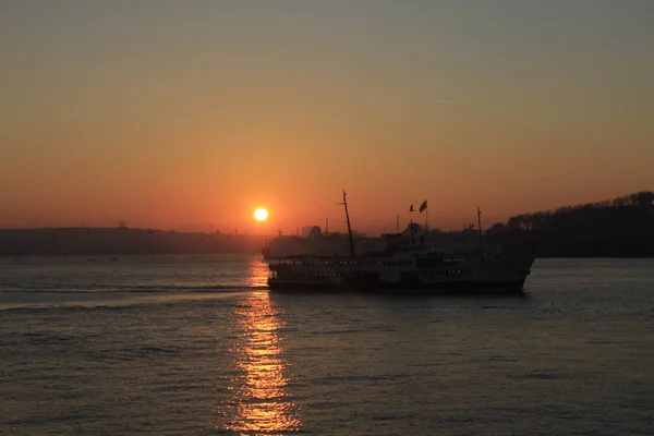 Blick Auf Bosporus Und Galata Turm Istanbul Türkei — Stockfoto