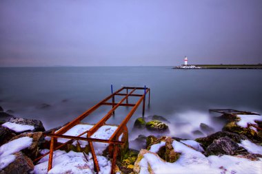 Çeşitli ünlü yerler ve uzun pozlama, günbatımı ve gündoğumu
