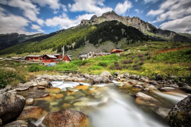 Çeşitli ünlü yerler ve uzun pozlama, günbatımı ve gündoğumu
