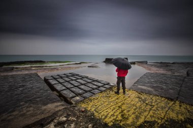 Çeşitli ünlü yerler ve uzun pozlama, günbatımı ve gündoğumu