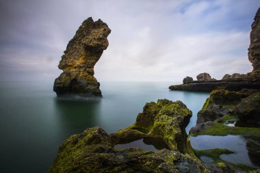 Çeşitli ünlü yerler ve uzun pozlama, günbatımı ve gündoğumu