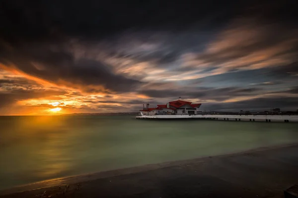 Vari Luoghi Famosi Lunga Esposizione Tramonto Alba — Foto Stock