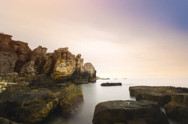 Çeşitli ünlü yerler ve uzun pozlama, günbatımı ve gündoğumu