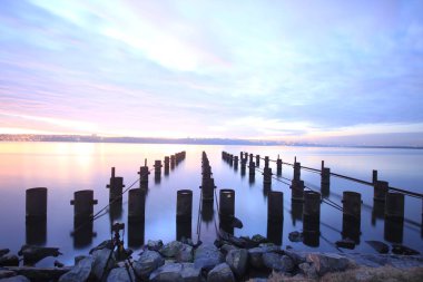 Uzun pozlama iskelesi ve manzarası