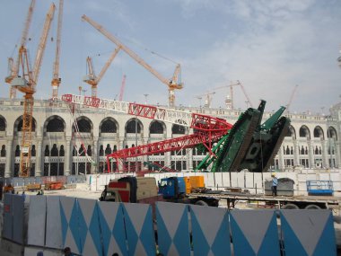 Suudi Arabistan-Mekke 20 Haziran 2015, Kaaba vinç üstüne düştü, 300 kişi öldürüldü, vinç kazası
