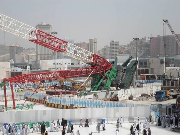 Suudi Arabistan Mekke Haziran 2015 Kaaba Vinç Üstüne Düştü 300 — Stok fotoğraf