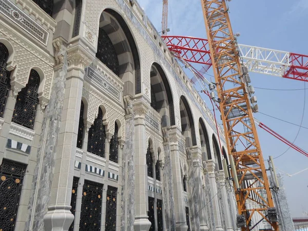 Saúdská Arábie Mekka Června 2015 Kaaba Vrcholu Jeřábu Spadla 300 — Stock fotografie