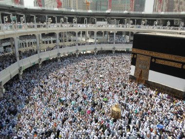 Suudi Arabistan-Mekke 20 Haziran 2019, Müslümanlar ibadet kutsal arazi içinde.