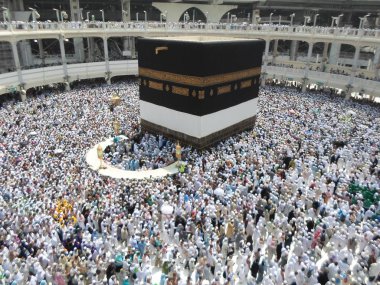 Suudi Arabistan-Mekke 20 Haziran 2019, Müslümanlar ibadet kutsal arazi içinde.
