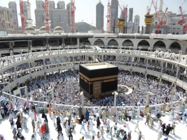 Suudi Arabistan-Mekke 20 Haziran 2019, Müslümanlar ibadet kutsal arazi içinde.