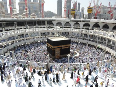 Suudi Arabistan-Mekke 20 Haziran 2019, Müslümanlar ibadet kutsal arazi içinde.