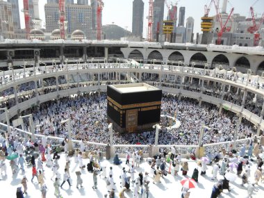 Suudi Arabistan-Mekke 20 Haziran 2019, Müslümanlar ibadet kutsal arazi içinde.