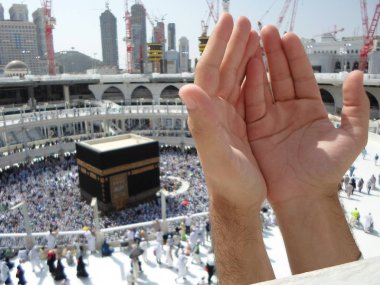Suudi Arabistan-Mekke 20 Haziran 2019, Müslümanlar ibadet kutsal arazi içinde.