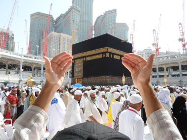 Suudi Arabistan-Mekke 20 Haziran 2019, Müslümanlar ibadet kutsal arazi içinde.