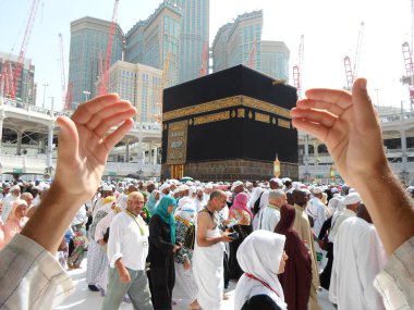 Suudi Arabistan-Mekke 20 Haziran 2019, Müslümanlar ibadet kutsal arazi içinde.