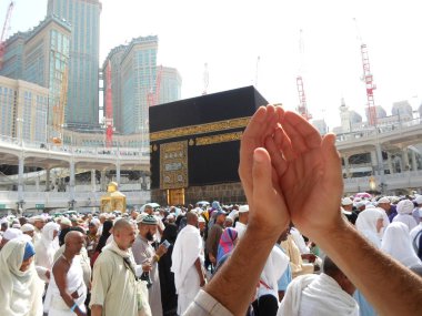 Suudi Arabistan-Mekke 20 Haziran 2019, Müslümanlar ibadet kutsal arazi içinde.