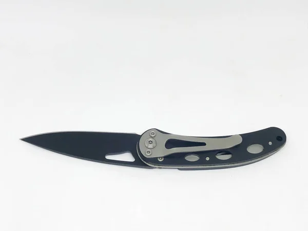 Foldable Pocket Knife White Background — Stock Photo, Image