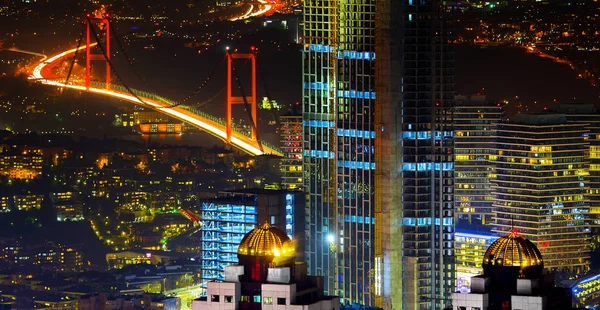 Bosporus Brücke Und Istanbul — Stockfoto