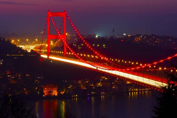 Bosporus Brücke Und Istanbul — Stockfoto