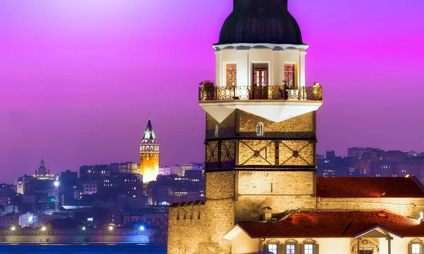 Torre Donzela Estreito Bósforo Istambul Turquia — Fotografia de Stock