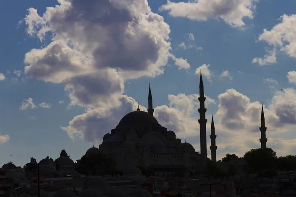 Νέο Τζαμί Τουρκικά Yeni Camii Στην Ιστανμπούλ Ηλιοβασίλεμα Τουρκία — Φωτογραφία Αρχείου