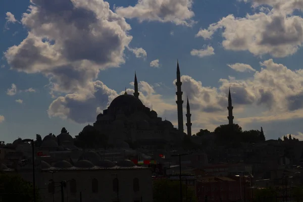 New Mosque Turkish Yeni Camii Istanbul Sunset Turkey — Stock Photo, Image