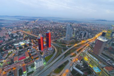 istanbul gece ve Manzara kenti
