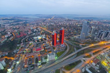 istanbul gece ve Manzara kenti