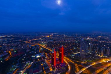 istanbul gece ve Manzara kenti