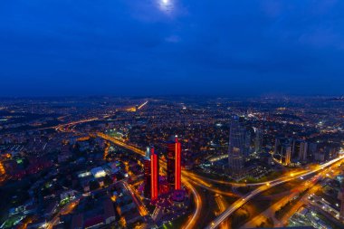 istanbul gece ve Manzara kenti