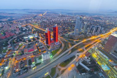 istanbul gece ve Manzara kenti