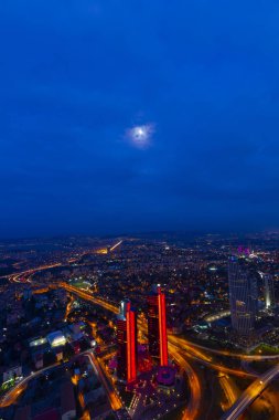 istanbul gece ve Manzara kenti