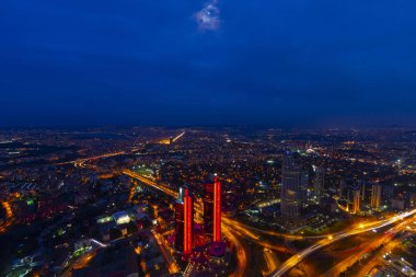 istanbul gece ve Manzara kenti