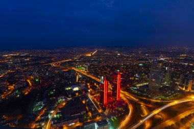 istanbul gece ve Manzara kenti