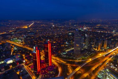 istanbul gece ve Manzara kenti