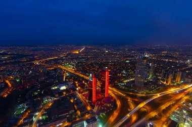 istanbul gece ve Manzara kenti