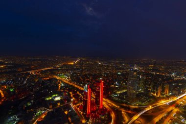 istanbul gece ve Manzara kenti
