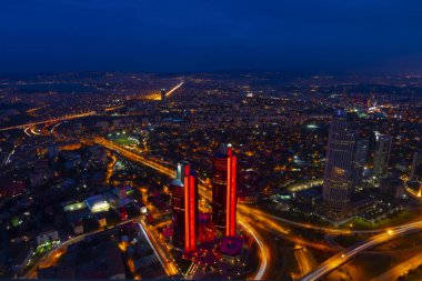 istanbul gece ve Manzara kenti