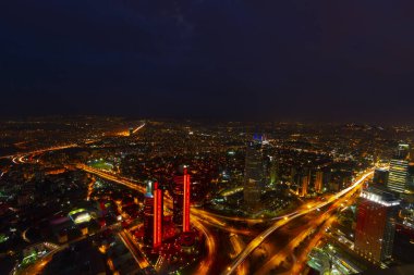 istanbul gece ve Manzara kenti