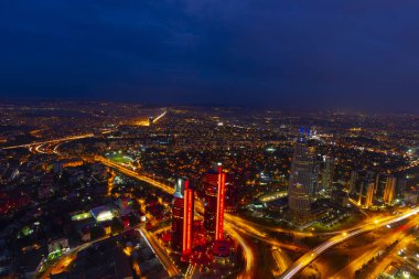 istanbul gece ve Manzara kenti