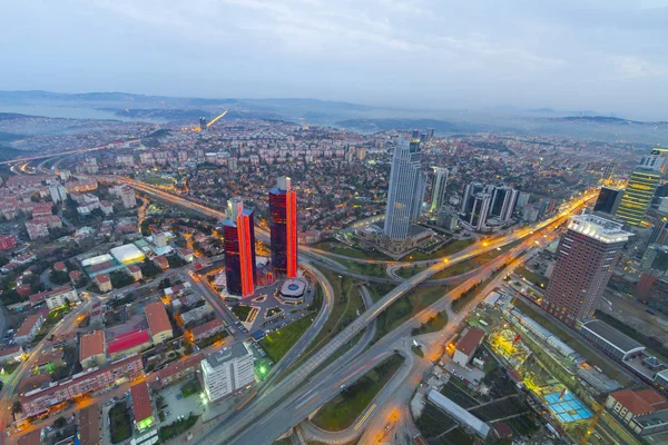 Istanbul Noite Cidade Paisagem — Fotografia de Stock