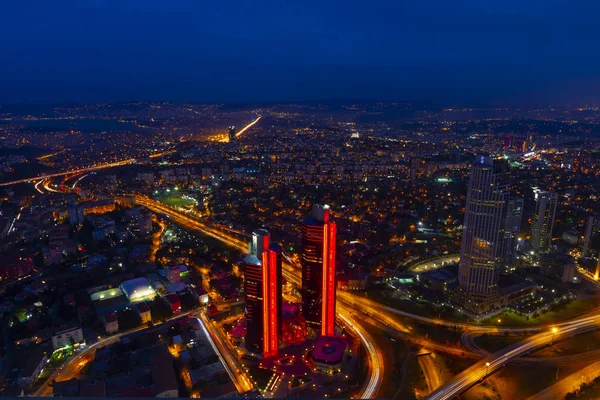 Istanbul Night Landscape City — Stockfoto